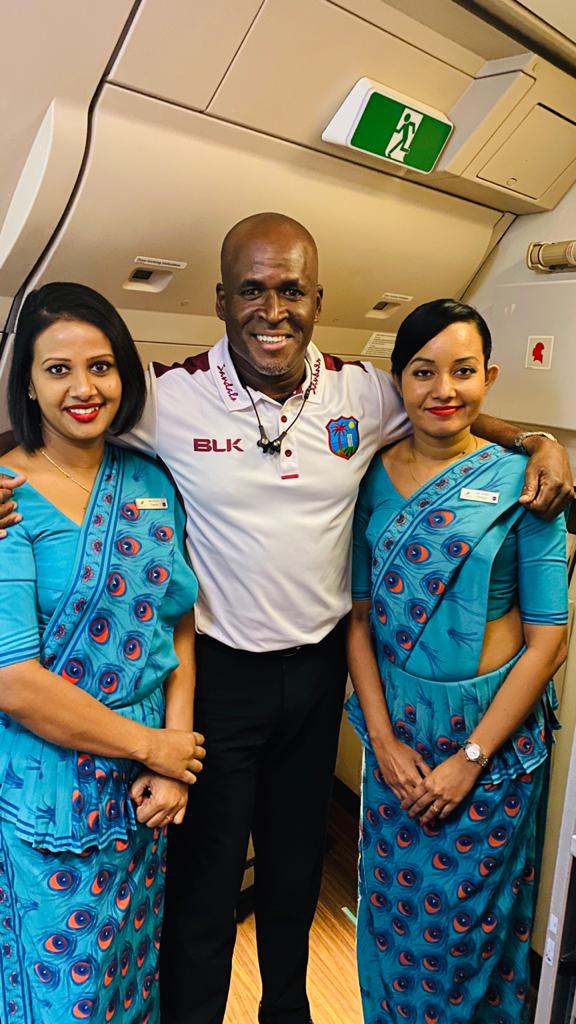SriLankan Airlines flies West Indies Cricket team