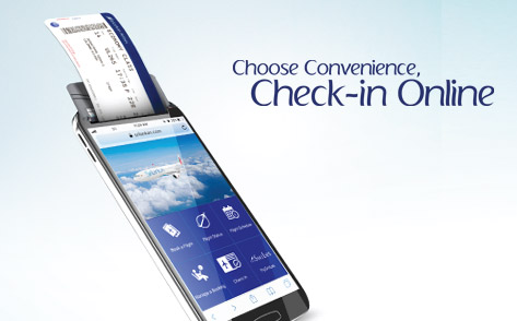 Online checkin image with a photo of a passport